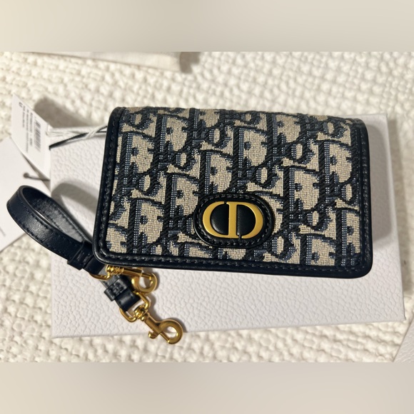 Dior 30 Montaigne Nano Pouch Blue Dior Oblique Jacquard (without gold chain) - Picture 7 of 7